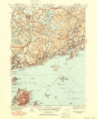 Marblehead North Massachusetts Historical topographic map, 1:31680 scale, 7.5 X 7.5 Minute, Year 1945