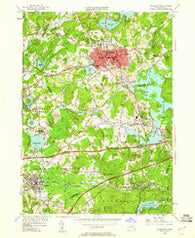 Marlboro Massachusetts Historical topographic map, 1:24000 scale, 7.5 X 7.5 Minute, Year 1953