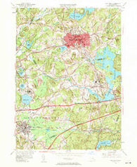 Marlboro Massachusetts Historical topographic map, 1:24000 scale, 7.5 X 7.5 Minute, Year 1953