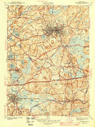 Marlboro Massachusetts Historical topographic map, 1:31680 scale, 7.5 X 7.5 Minute, Year 1943