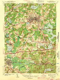 Marlboro Massachusetts Historical topographic map, 1:31680 scale, 7.5 X 7.5 Minute, Year 1943