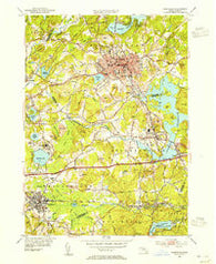 Marlboro Massachusetts Historical topographic map, 1:31680 scale, 7.5 X 7.5 Minute, Year 1953