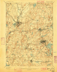 Marlboro Massachusetts Historical topographic map, 1:62500 scale, 15 X 15 Minute, Year 1898