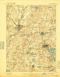 Marlboro Massachusetts Historical topographic map, 1:62500 scale, 15 X 15 Minute, Year 1898