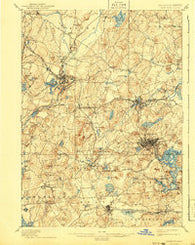 Marlboro Massachusetts Historical topographic map, 1:62500 scale, 15 X 15 Minute, Year 1898