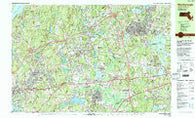 Marlborough Massachusetts Historical topographic map, 1:25000 scale, 7.5 X 15 Minute, Year 1983