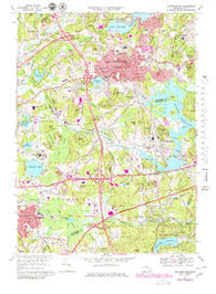 Marlborough Massachusetts Historical topographic map, 1:25000 scale, 7.5 X 7.5 Minute, Year 1969