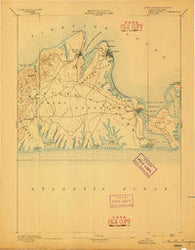 Marthas Vineyard Massachusetts Historical topographic map, 1:62500 scale, 15 X 15 Minute, Year 1894