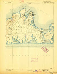 Marthas Vineyard Massachusetts Historical topographic map, 1:62500 scale, 15 X 15 Minute, Year 1894