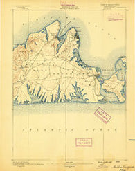 Marthas Vineyard Massachusetts Historical topographic map, 1:62500 scale, 15 X 15 Minute, Year 1889