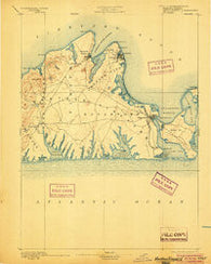 Marthas Vineyard Massachusetts Historical topographic map, 1:62500 scale, 15 X 15 Minute, Year 1894