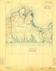Marthas Vineyard Massachusetts Historical topographic map, 1:62500 scale, 15 X 15 Minute, Year 1894