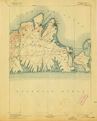 Marthas Vineyard Massachusetts Historical topographic map, 1:62500 scale, 15 X 15 Minute, Year 1894