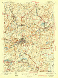 Maynard Massachusetts Historical topographic map, 1:31680 scale, 7.5 X 7.5 Minute, Year 1943