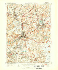 Maynard Massachusetts Historical topographic map, 1:31680 scale, 7.5 X 7.5 Minute, Year 1950