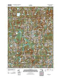 Medfield Massachusetts Historical topographic map, 1:24000 scale, 7.5 X 7.5 Minute, Year 2012
