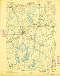 Middleboro Massachusetts Historical topographic map, 1:62500 scale, 15 X 15 Minute, Year 1888