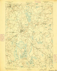 Middleboro Massachusetts Historical topographic map, 1:62500 scale, 15 X 15 Minute, Year 1893