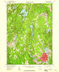 Milford Massachusetts Historical topographic map, 1:24000 scale, 7.5 X 7.5 Minute, Year 1953