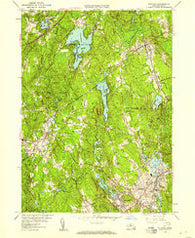 Milford Massachusetts Historical topographic map, 1:24000 scale, 7.5 X 7.5 Minute, Year 1953