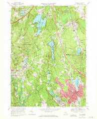 Milford Massachusetts Historical topographic map, 1:24000 scale, 7.5 X 7.5 Minute, Year 1968
