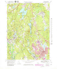 Milford Massachusetts Historical topographic map, 1:25000 scale, 7.5 X 7.5 Minute, Year 1968