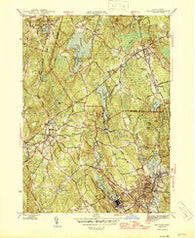 Milford Massachusetts Historical topographic map, 1:31680 scale, 7.5 X 7.5 Minute, Year 1946