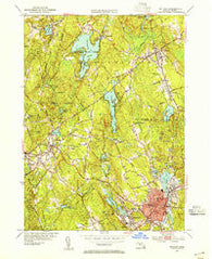 Milford Massachusetts Historical topographic map, 1:31680 scale, 7.5 X 7.5 Minute, Year 1953