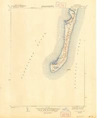 Monomoy Point Massachusetts Historical topographic map, 1:31680 scale, 7.5 X 7.5 Minute, Year 1942