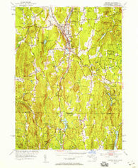 Monson Massachusetts Historical topographic map, 1:24000 scale, 7.5 X 7.5 Minute, Year 1953