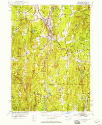 Monson Massachusetts Historical topographic map, 1:24000 scale, 7.5 X 7.5 Minute, Year 1953