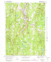 Monson Massachusetts Historical topographic map, 1:24000 scale, 7.5 X 7.5 Minute, Year 1967