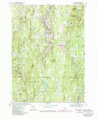 Monson Massachusetts Historical topographic map, 1:25000 scale, 7.5 X 7.5 Minute, Year 1967