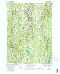 Monson Massachusetts Historical topographic map, 1:25000 scale, 7.5 X 7.5 Minute, Year 1967