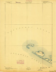 Muskeget Massachusetts Historical topographic map, 1:62500 scale, 15 X 15 Minute, Year 1889