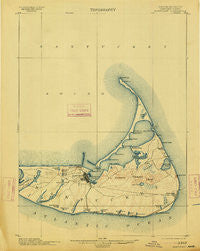 Nantucket Massachusetts Historical topographic map, 1:62500 scale, 15 X 15 Minute, Year 1901