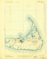 Nantucket Massachusetts Historical topographic map, 1:62500 scale, 15 X 15 Minute, Year 1901