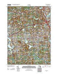 Natick Massachusetts Historical topographic map, 1:24000 scale, 7.5 X 7.5 Minute, Year 2012