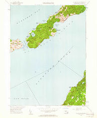 Naushon Island Massachusetts Historical topographic map, 1:24000 scale, 7.5 X 7.5 Minute, Year 1949