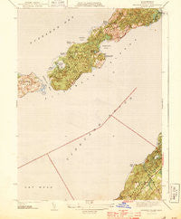 Naushon Island Massachusetts Historical topographic map, 1:31680 scale, 7.5 X 7.5 Minute, Year 1944
