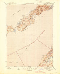 Naushon Island Massachusetts Historical topographic map, 1:31680 scale, 7.5 X 7.5 Minute, Year 1944