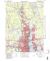 New Bedford North Massachusetts Historical topographic map, 1:25000 scale, 7.5 X 7.5 Minute, Year 1979