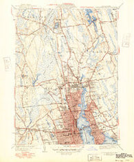 New Bedford North Massachusetts Historical topographic map, 1:31680 scale, 7.5 X 7.5 Minute, Year 1941