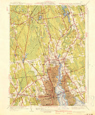 New Bedford North Massachusetts Historical topographic map, 1:31680 scale, 7.5 X 7.5 Minute, Year 1941