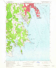 New Bedford South Massachusetts Historical topographic map, 1:24000 scale, 7.5 X 7.5 Minute, Year 1963