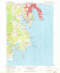New Bedford South Massachusetts Historical topographic map, 1:24000 scale, 7.5 X 7.5 Minute, Year 1963