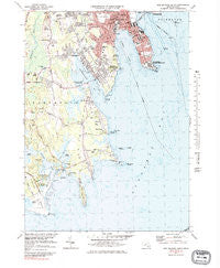 New Bedford South Massachusetts Historical topographic map, 1:25000 scale, 7.5 X 7.5 Minute, Year 1977