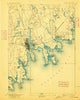 New Bedford Massachusetts Historical topographic map, 1:62500 scale, 15 X 15 Minute, Year 1893