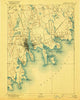 New Bedford Massachusetts Historical topographic map, 1:62500 scale, 15 X 15 Minute, Year 1893