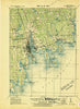 New Bedford Massachusetts Historical topographic map, 1:62500 scale, 15 X 15 Minute, Year 1918